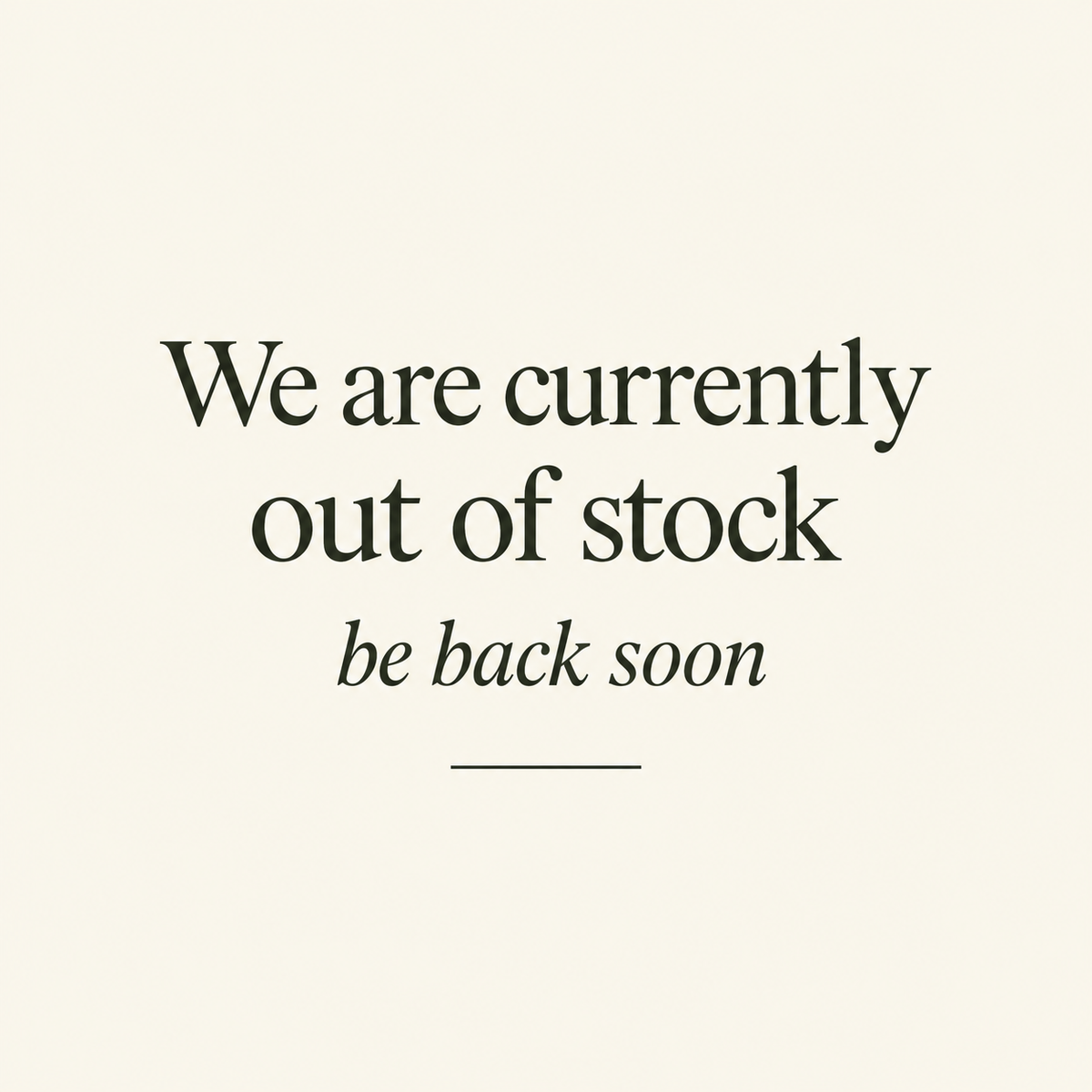 WE WILL BE BACK SOON!